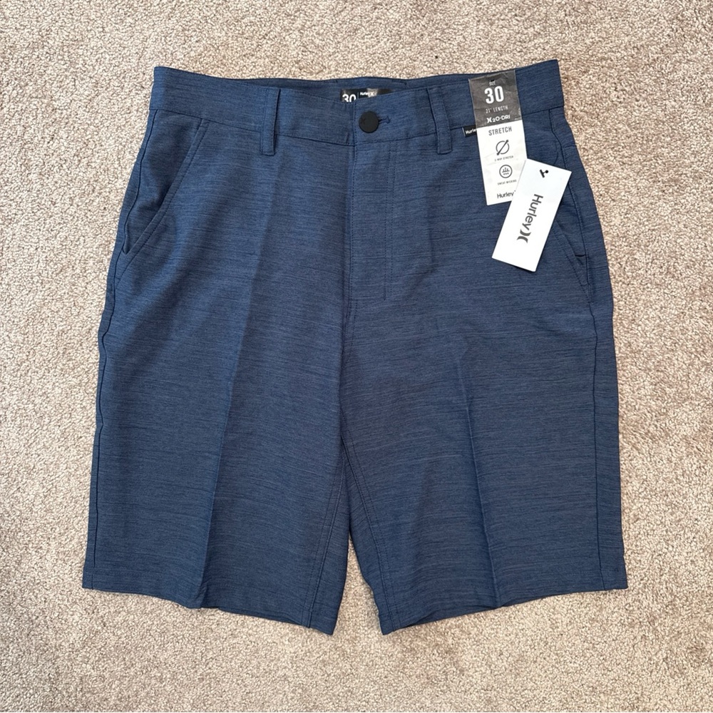 Men’s Size 30 Hurley DRI Cutback 21in Shorts Dark Blue Hybrid